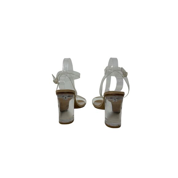 Raye clear ankle straps block heels size 10 - Picture 12 of 15